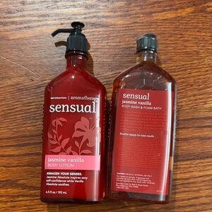 Jasmine Vanilla Body Lotion and Wash Set - Red